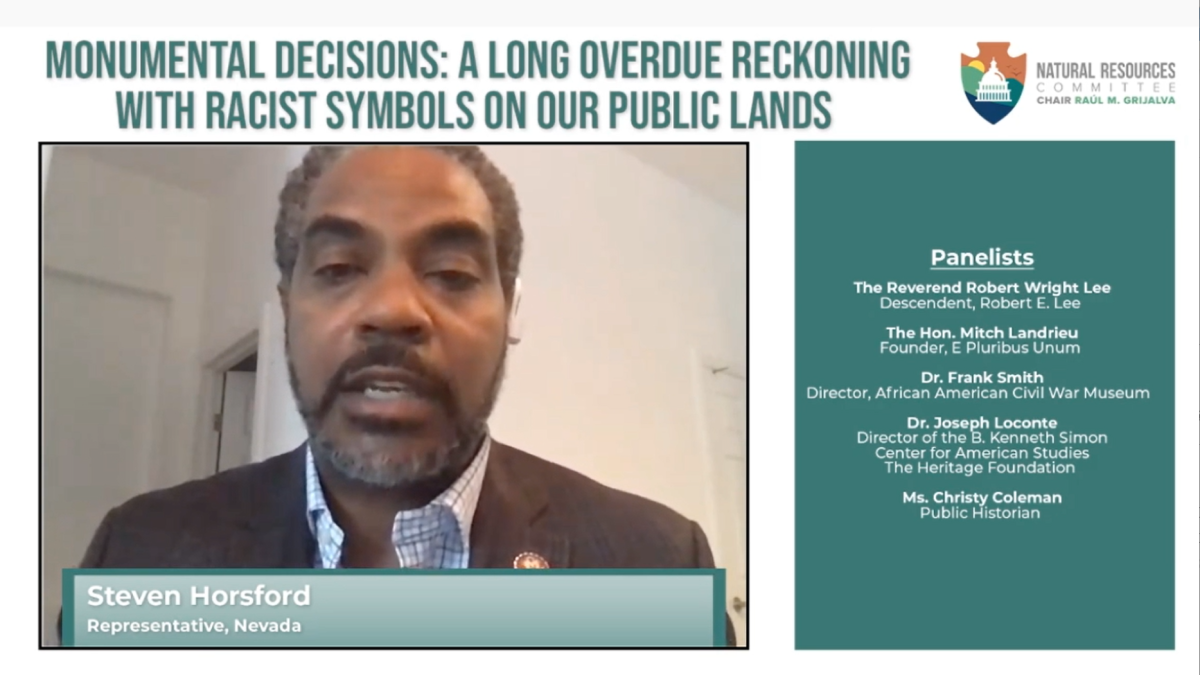 Congressman Steven Horsford Calls for the Removal of Confederate Monuments from Public Lands