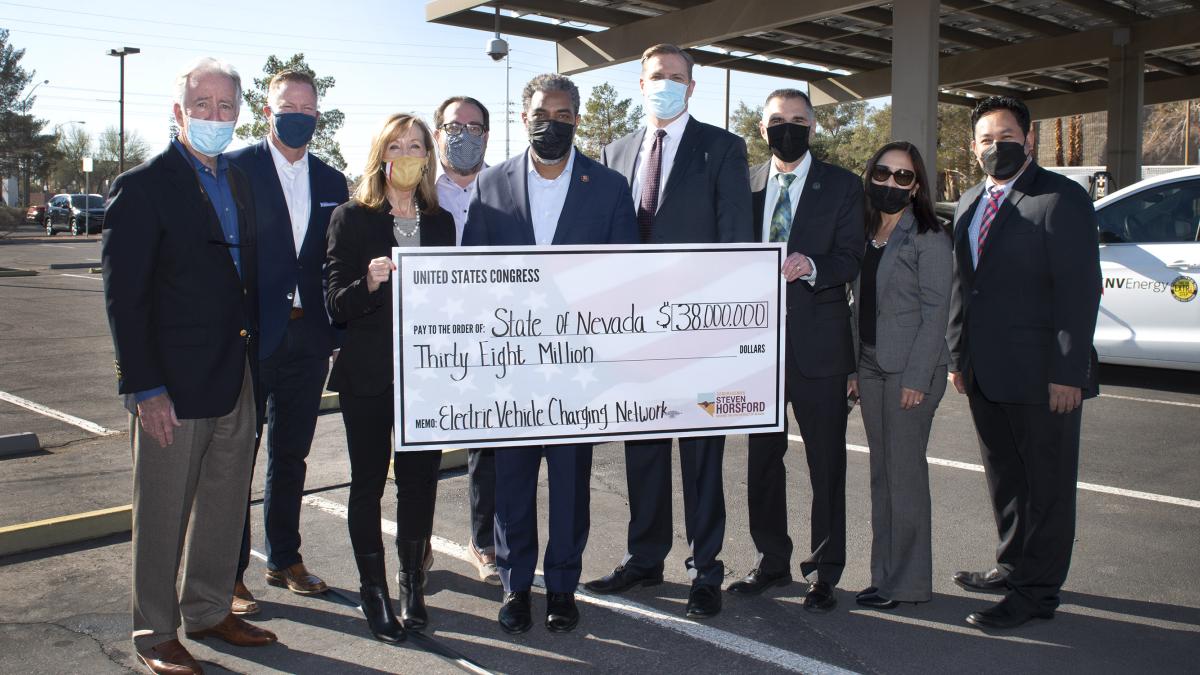 Congressman Horsford, Chairman Neal Present Electric Vehicle Funding from the Infrastructure Investment and Jobs Act