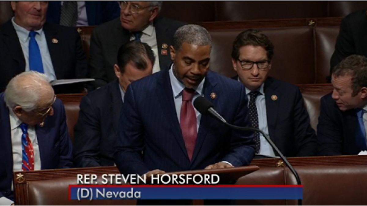 Photo of Congressman Steven Horsford speaking