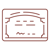 An outline of a certificate or diploma with decorative borders, lines indicating text, and a squiggly signature line at the bottom