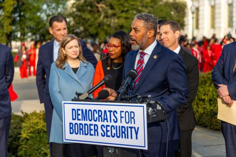 Congressman Horsford speaks at a press conference for Democrats for Border Security.