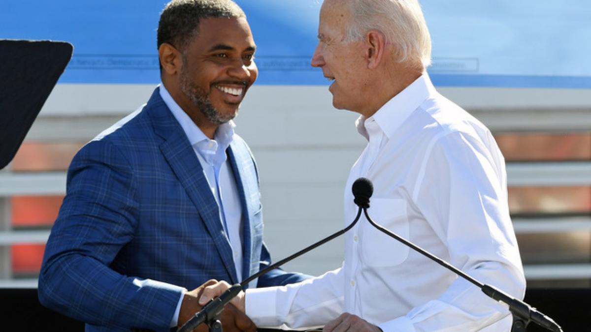 Rep. Steven Horsford and President Joe Biden