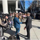Congressman Steven Horsford (NV-04) today joined Former National Labor Relations Board (NLRB) Chair Lauren McFerran, as well as current and former NLRB workers to welcome Member Gwynne Wilcox as she arrived for her first day back in the office, six weeks after President Trump illegally attempted to remove her from office.