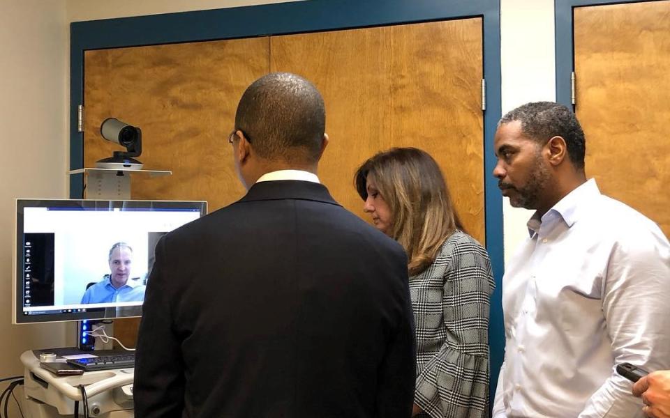 Congressman Horsford Watches Demonstration Of Telehealth Technology In Amargosa Valley