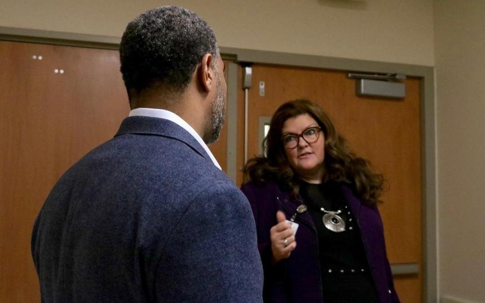 Congressman Horsford Talks With Administrator At Hospital In Pahrump 