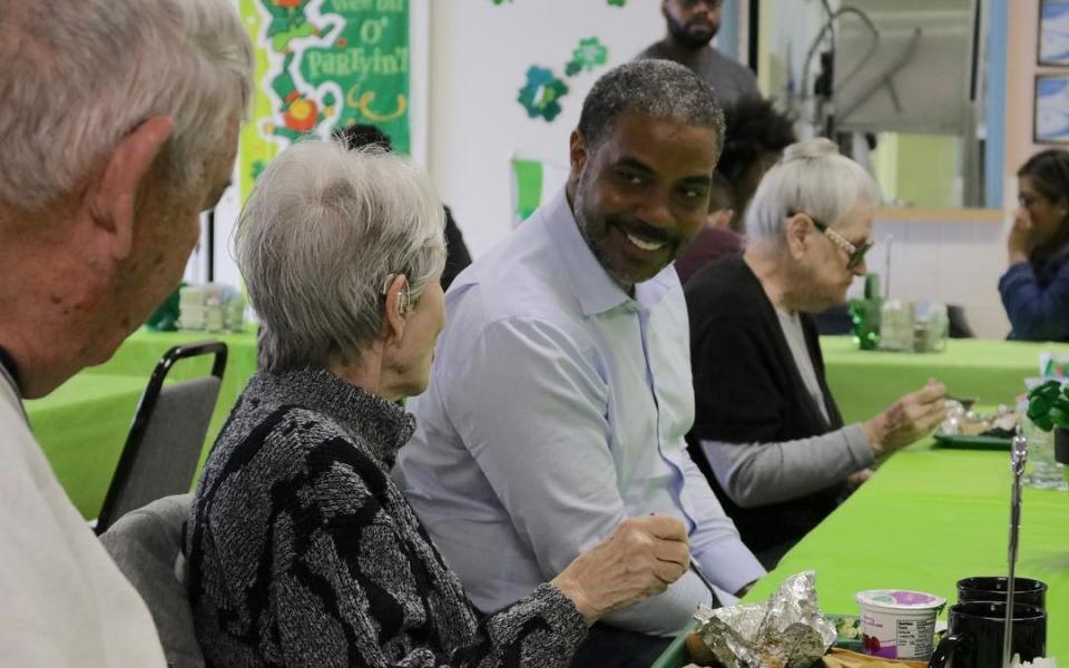 Congressman Horsford Chats With Seniors At Olsen Senior Center In Caliente