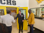 Visiting High School students in Hawthorne
