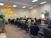 Horsford hosts town hall with high school students in Hawthorne