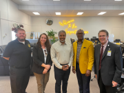 Horsford with Hawthorne's local and school leadership