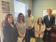 Horsford with Community Chest staff in Hawthorne